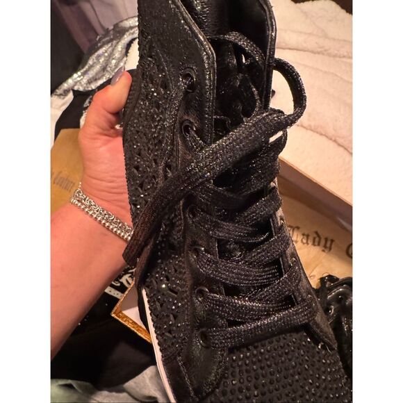 Coach Women's black grey Signature Ray Outline High Top Fashion Sneaker size 6B - Picture 5 of 15